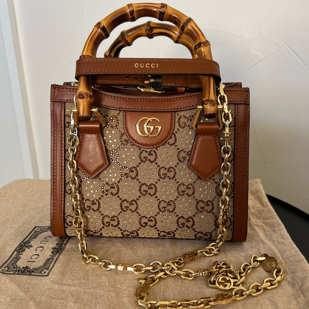Gucci Diana Crystals Small Tote
